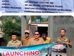 Realisasikan Bankeu 2026, Pemdes Cigombong Aspal Jalan 1.400 Meter 