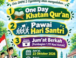 Peringati Hari Santri Nasional, Siswa Siswi SMPN 02 Cigombong Tanamkan Sifat Religius Dan Semangat Kebangsaan